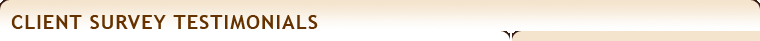Client Survey Testimonials